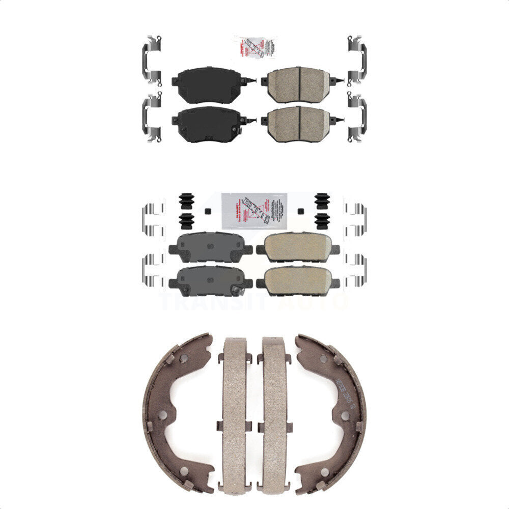 Front Rear Ceramic Disc Brake Pads And Parking Shoes Kit For Nissan Altima KNN-100599