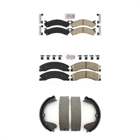 Front Rear Ceramic Disc Brake Pads And Parking Shoes Kit For Chevrolet Express KNN-100771