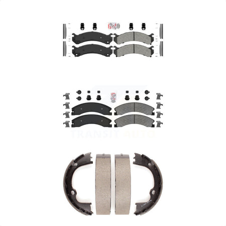 Front Rear Semi-Metallic Disc Brake Pads And Parking Shoes Kit For KNN-100772