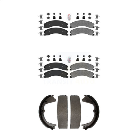 Front Rear Semi-Metallic Disc Brake Pads And Parking Shoes Kit For Chevrolet KNN-100784