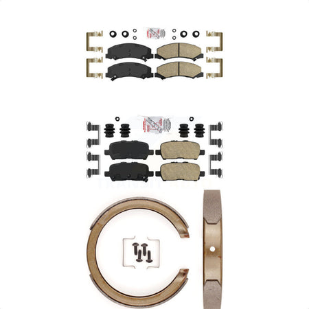 Front Rear Ceramic Disc Brake Pads And Parking Shoes Kit For Chevrolet Impala KNN-100799