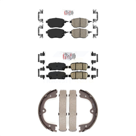 Front Rear Ceramic Disc Brake Pads And Parking Shoes Kit For Nissan Murano KNN-100897