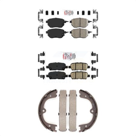 Front Rear Ceramic Disc Brake Pads And Parking Shoes Kit For Nissan Murano KNN-100898