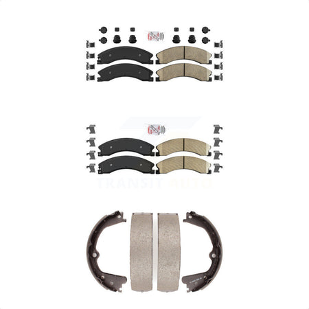 Front Rear Ceramic Disc Brake Pads And Parking Shoes Kit For Nissan NV2500 XD KNN-100911