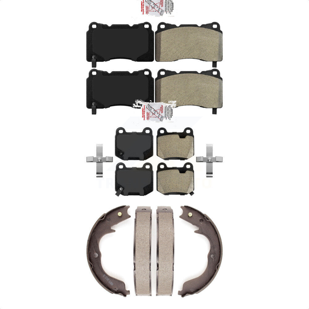 Front Rear Semi-Metallic Disc Brake Pads And Parking Shoes Kit For KNN-101011