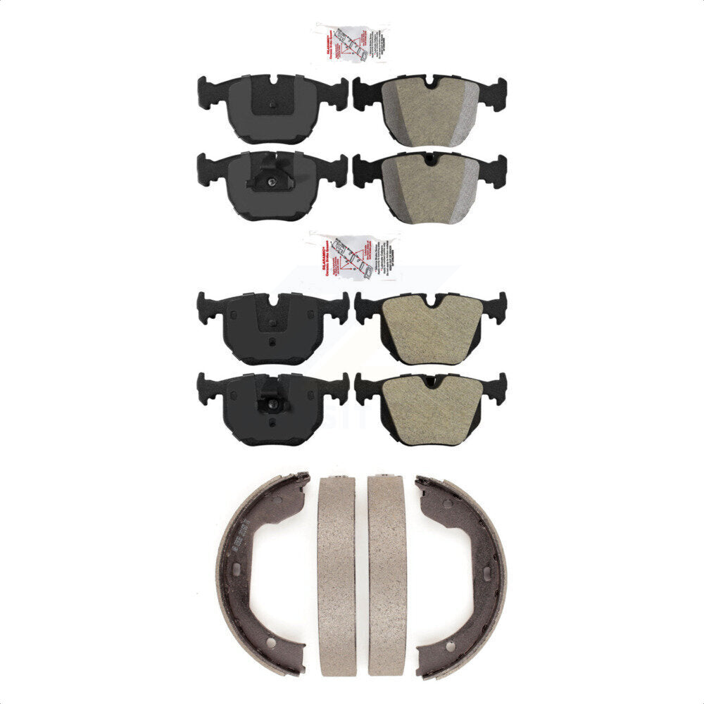 Front Rear Semi-Metallic Disc Brake Pads And Parking Shoes Kit For BMW X5 M5 KNN-101061