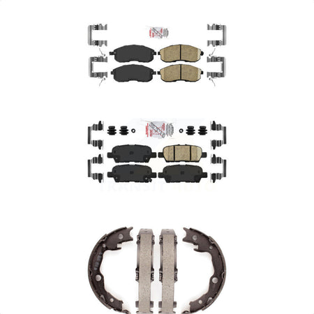 Front Rear Ceramic Disc Brake Pads And Parking Shoes Kit For Nissan Sentra KNN-101068
