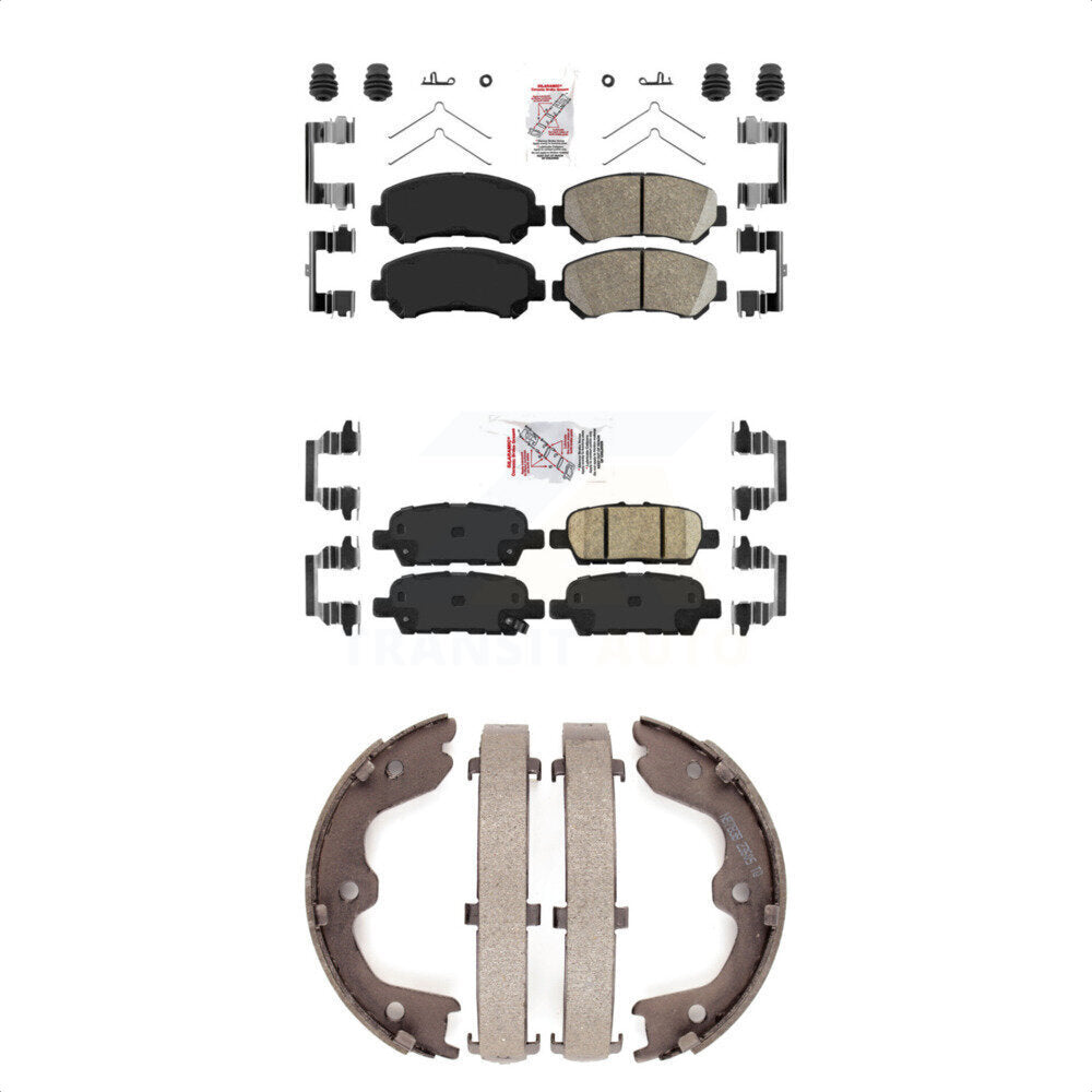 Front Rear Ceramic Disc Brake Pads And Parking Shoes Kit For Nissan Maxima KNN-101070