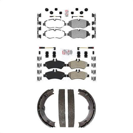 Front Rear Semi-Metallic Disc Brake Pads And Parking Shoes Kit For Sprinter KNN-101099