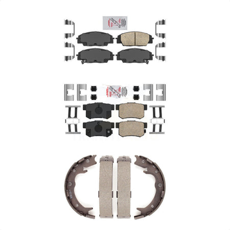 Front Rear Ceramic Disc Brake Pads And Parking Shoes Kit For 00-06 Honda S2000 KNN-101149