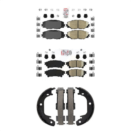 Front Rear Ceramic Disc Brake Pads And Parking Shoes Kit For Toyota Mirai KNN-101157