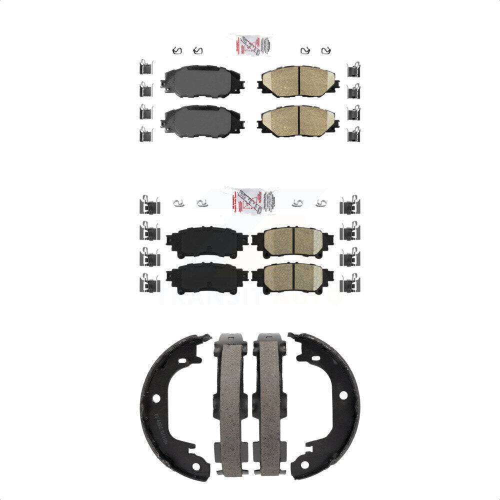 Front Rear Ceramic Disc Brake Pads And Parking Shoes Kit For Toyota Mirai KNN-101160