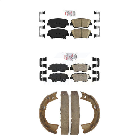Front Rear Ceramic Disc Brake Pads And Parking Shoes Kit For Hyundai Azera KNN-101189