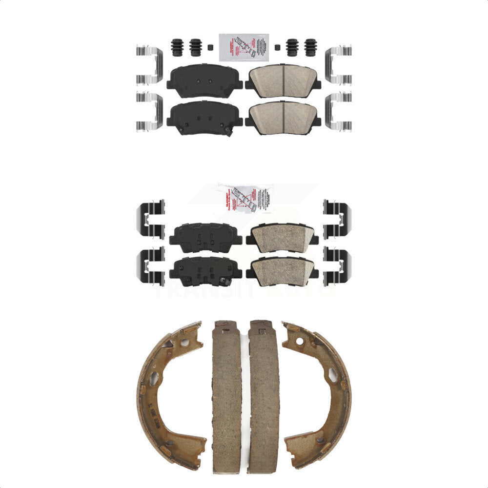 Front Rear Ceramic Disc Brake Pads And Parking Shoes Kit For Hyundai Azera KNN-101190