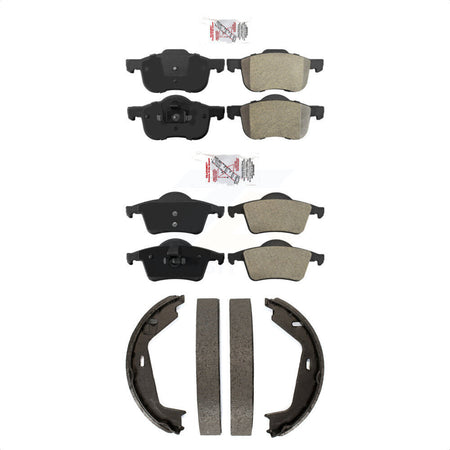 Front Rear Semi-Metallic Disc Brake Pads And Parking Shoes Kit For Volvo XC70 KNN-101212