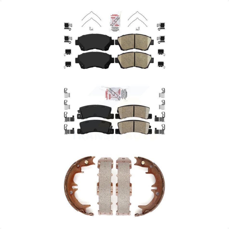 Front Rear Ceramic Disc Brake Pads And Parking Shoes Kit For Toyota Camry KNN-101220