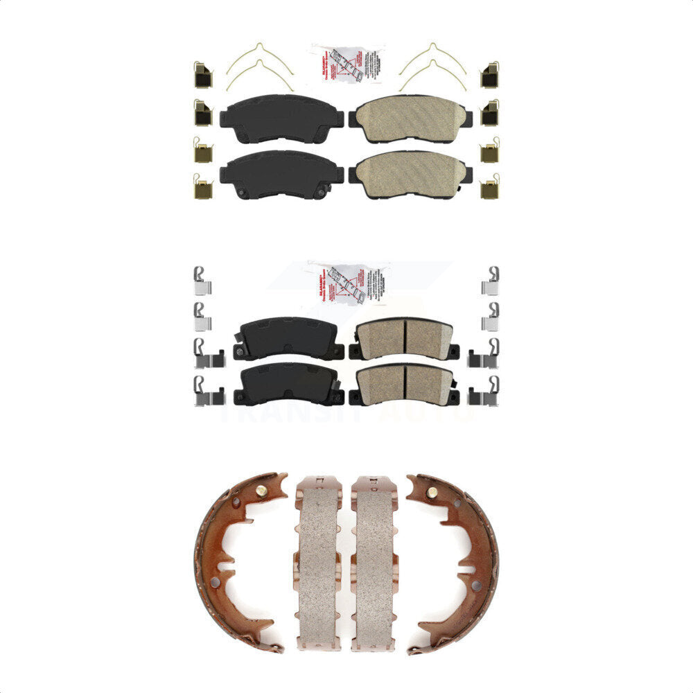 Front Rear Ceramic Disc Brake Pads And Parking Shoes Kit For Toyota Camry 2.2L KNN-101222