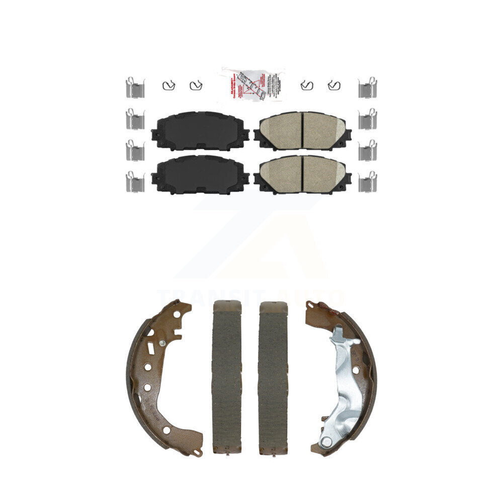 Front Ceramic Disc Brake Pads And Rear Drum Shoes Kit For Toyota Yaris KNN-101351