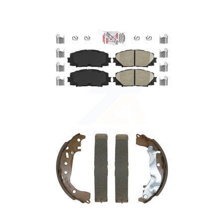 Front Ceramic Disc Brake Pads And Rear Drum Shoes Kit For Toyota Yaris KNN-101351