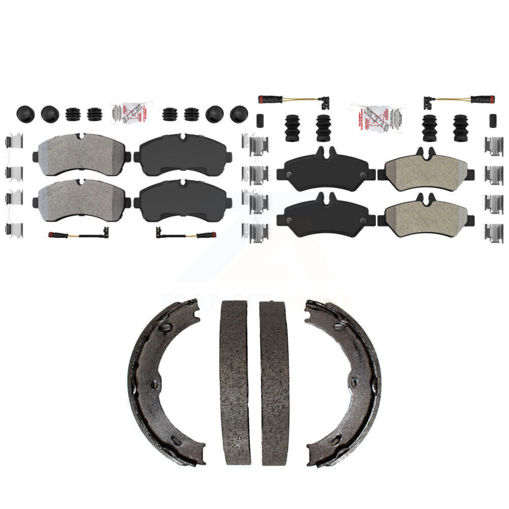 Front Rear Semi-Metallic Disc Brake Pads And Parking Shoes Kit For Sprinter KNN-101377