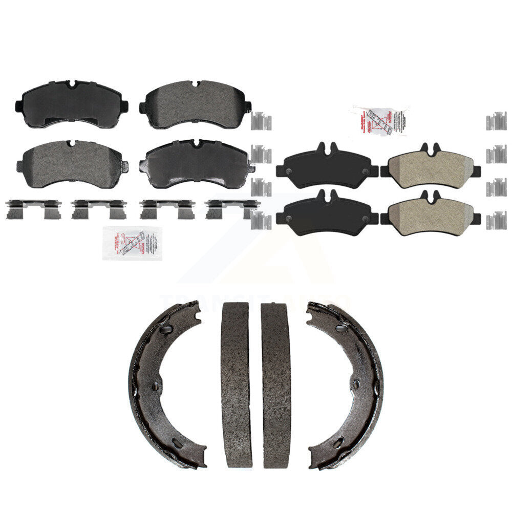 Front Rear Semi-Metallic Disc Brake Pads And Parking Shoes Kit For Sprinter KNN-101407