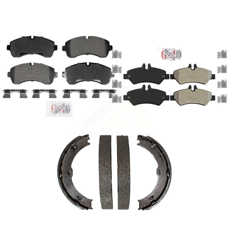Front Rear Semi-Metallic Disc Brake Pads And Parking Shoes Kit For Sprinter KNN-101407