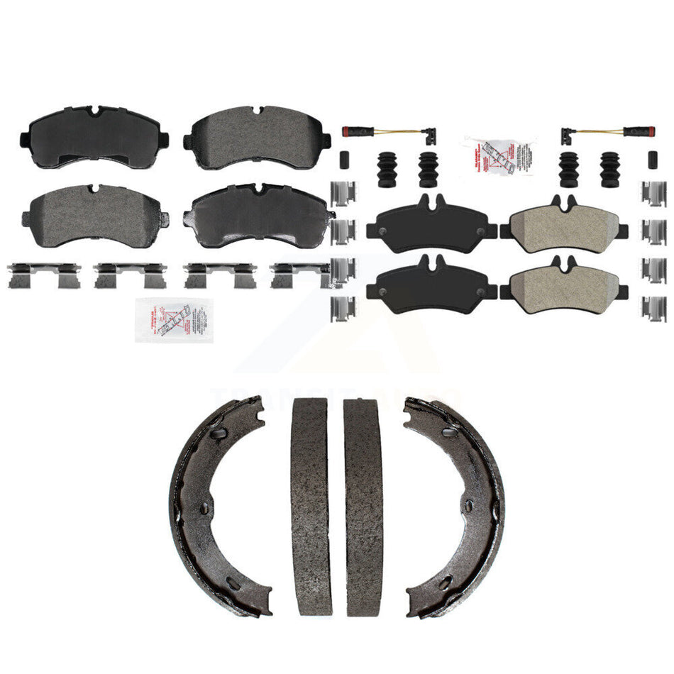 Front Rear Semi-Metallic Disc Brake Pads And Parking Shoes Kit For Sprinter KNN-101408
