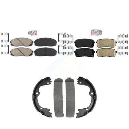 Front Rear Ceramic Disc Brake Pads And Parking Shoes Kit For Kia Sedona KNN-101427