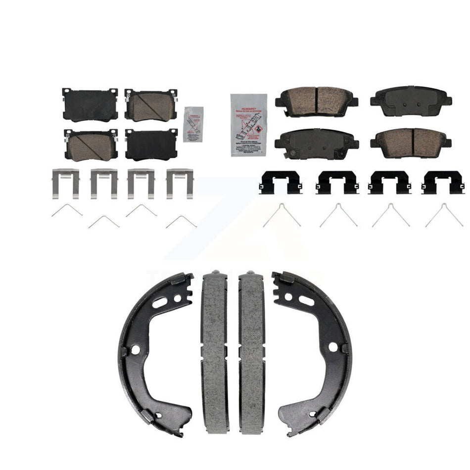 Front Rear Ceramic Disc Brake Pads And Parking Shoes Kit For Genesis G80 KNN-101431