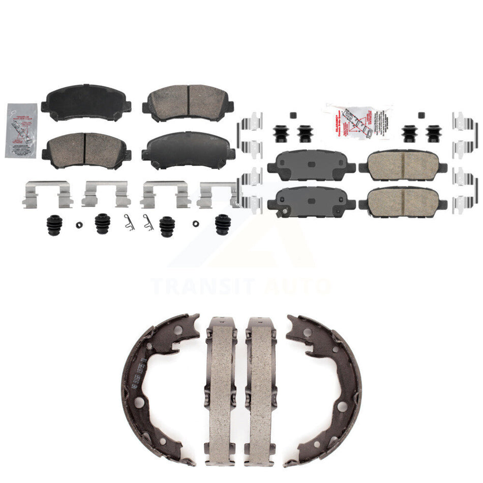 Front Rear Ceramic Disc Brake Pads And Parking Shoes Kit For Nissan Sentra KNN-101461