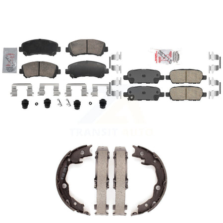 Front Rear Ceramic Disc Brake Pads And Parking Shoes Kit For Nissan Sentra KNN-101463