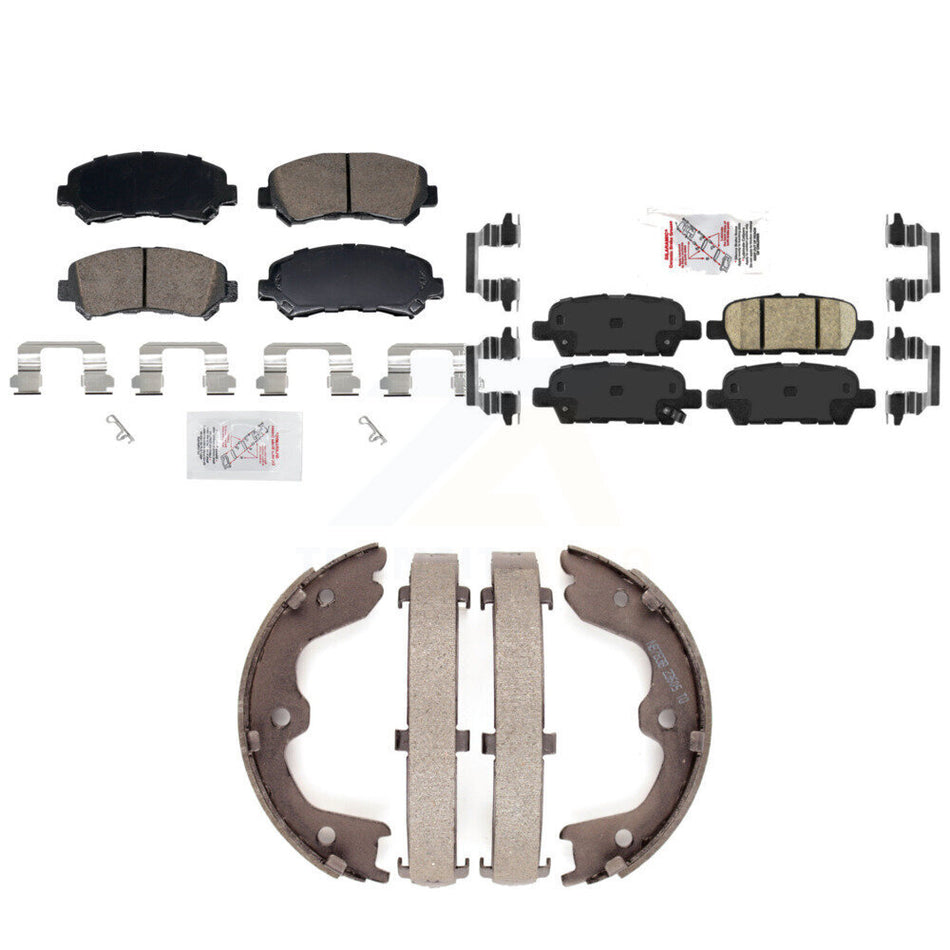 Front Rear Ceramic Disc Brake Pads And Parking Shoes Kit For Nissan Maxima KNN-101488