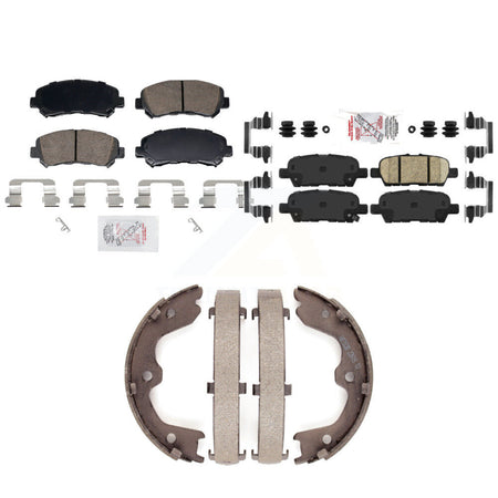 Front Rear Ceramic Disc Brake Pads And Parking Shoes Kit For Nissan Maxima KNN-101490