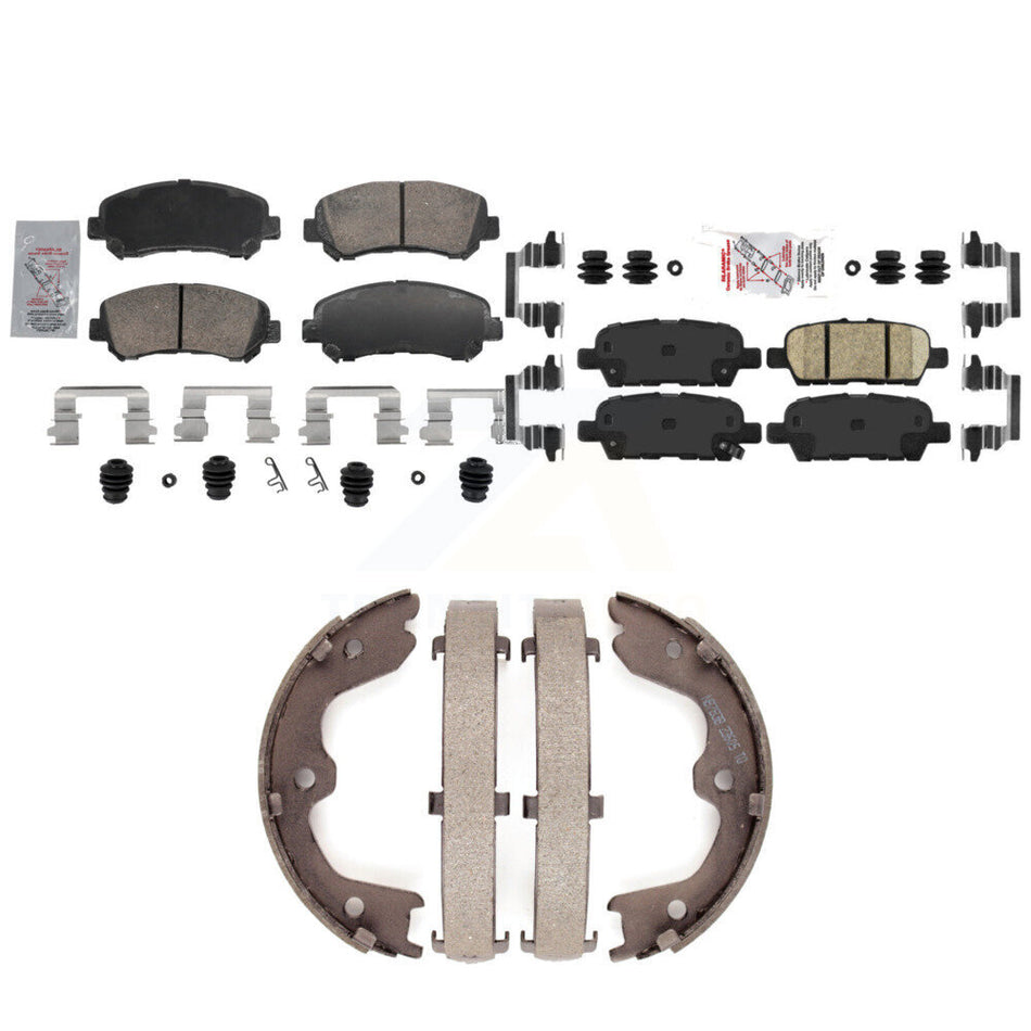 Front Rear Ceramic Disc Brake Pads And Parking Shoes Kit For Nissan Maxima KNN-101491