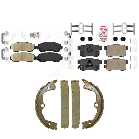 Front Rear Ceramic Disc Brake Pads And Parking Shoes Kit For Honda Accord KNN-101513