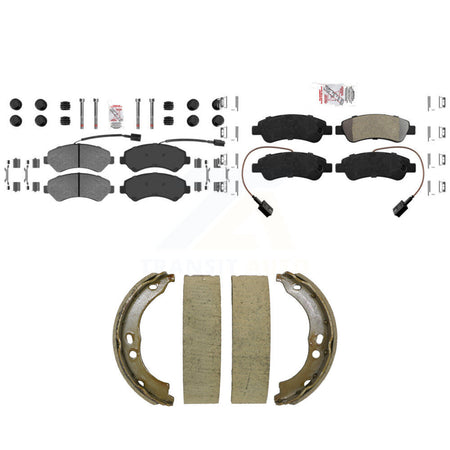 Front Rear Semi-Metallic Disc Brake Pads And Parking Shoes Kit For Ram 2500 KNN-101520