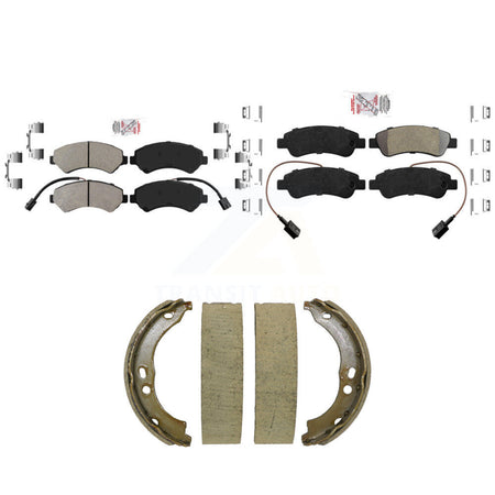 Front Rear Semi-Metallic Disc Brake Pads And Parking Shoes Kit For Ram 2500 KNN-101521