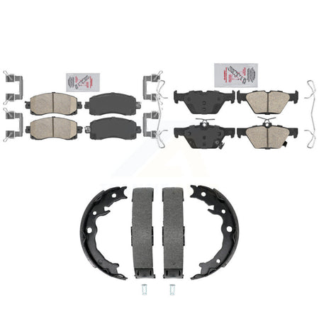Front Rear Ceramic Disc Brake Pads And Parking Shoes Kit For Subaru Crosstrek KNN-101551