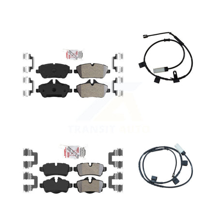 Front Rear Ceramic Disc Brake Pads And Wear Sensors Kit For Mini Cooper 1.6L KNW-100005
