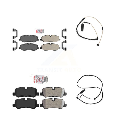 Front Rear Ceramic Disc Brake Pads And Wear Sensors Kit For Land Rover Range KNW-100017