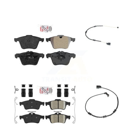 Front Rear Ceramic Disc Brake Pads And Wear Sensors Kit For Jaguar XJ KNW-100024