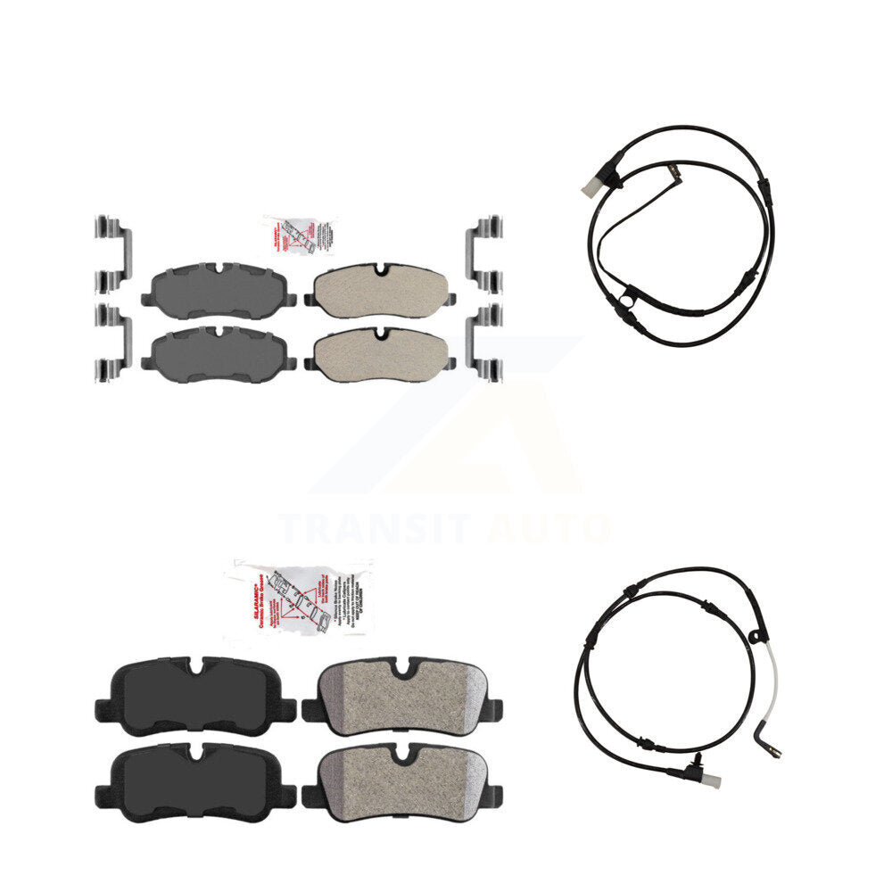 Front Rear Ceramic Disc Brake Pads And Wear Sensors Kit For Land Rover Range Sport KNW-100049