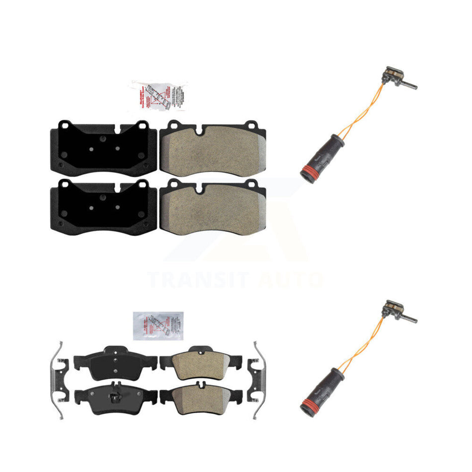 Front Rear Ceramic Brake Pad & Wear Sensor Kit For Mercedes-Benz SL550 With Sport Package KNW-100064