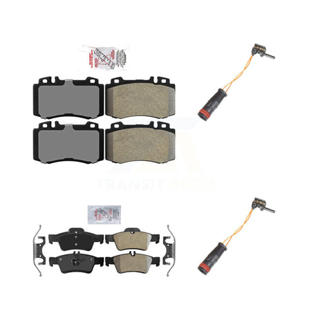 Front Rear Ceramic Brake Pad Wear Sensor Kit For Mercedes-Benz E350 SL500 SL550 E550 S500 KNW-100069