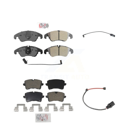 Front Rear Ceramic Disc Brake Pads And Extra Wear Sensors Kit For 2012 Audi A6 KNW-100089