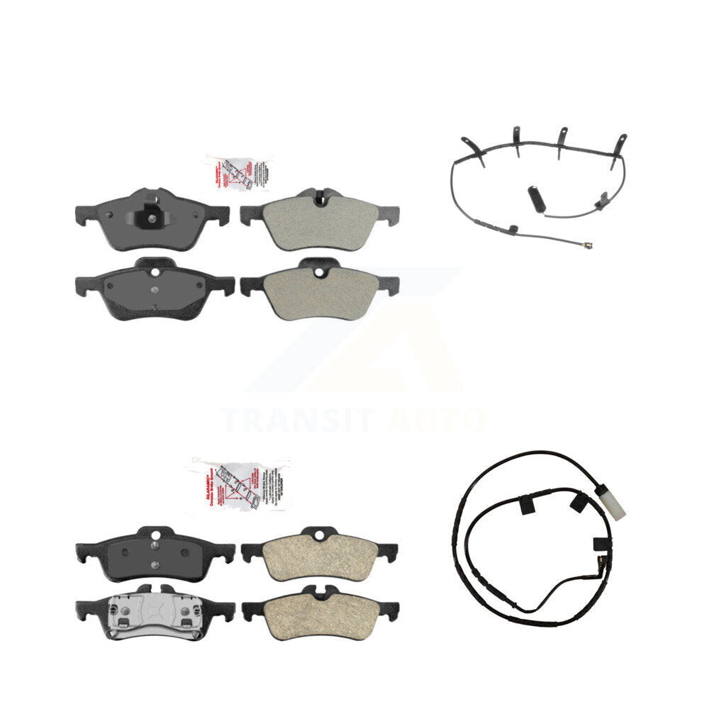 Front Rear Ceramic Disc Brake Pads And Wear Sensors Kit For 2006 Mini Cooper 1.6L KNW-100095