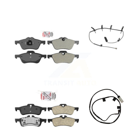 Front Rear Ceramic Disc Brake Pads And Wear Sensors Kit For 2006 Mini Cooper 1.6L KNW-100095