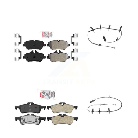 Front Rear Ceramic Disc Brake Pads And Wear Sensors Kit For Mini Cooper KNW-100096