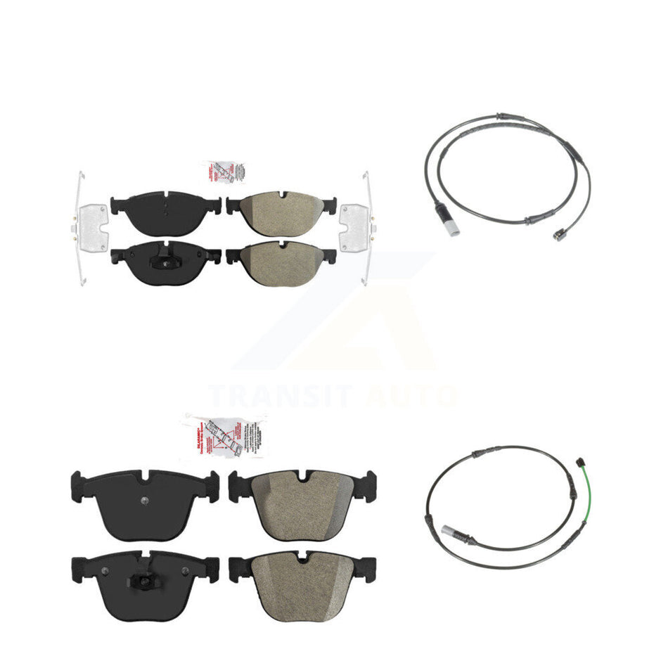 Front Rear Ceramic Disc Brake Pads And Wear Sensors Kit For BMW 535i GT xDrive 550i KNW-100132