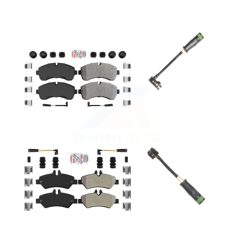 Front Rear Ceramic Disc Brake Pad & Extra Wear Sensor Kit For Mercedes-Benz Sprinter 3500 KNW-100149